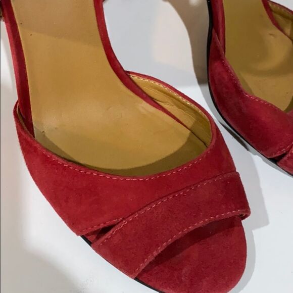 Nine West Red Suede Sandals - Picture 6 of 9